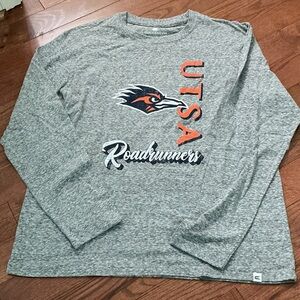 Colosseum UTSA Roadrunners Heather Gray Long Sleeve Shirt
